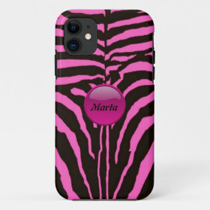Coque rose Zebra iPhone5