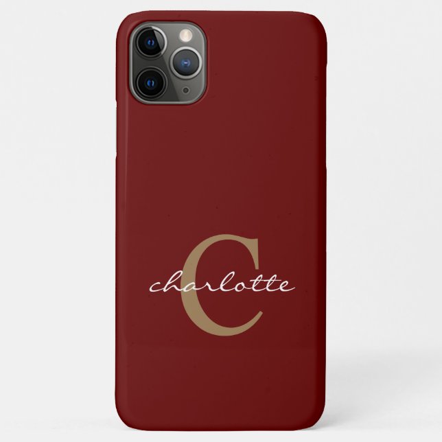 Coque rouge personnalisé simple (Dos)