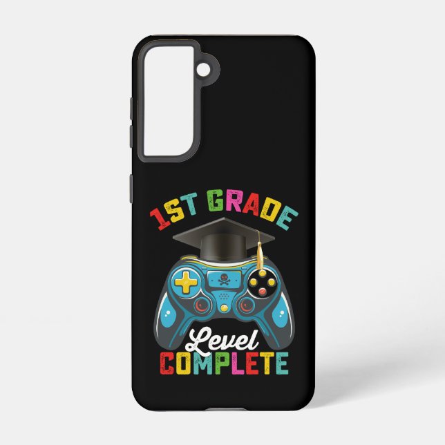 Coque Samsung Galaxy 1ère année Niveau Complet Graduation Jeu Gamer (Verso)