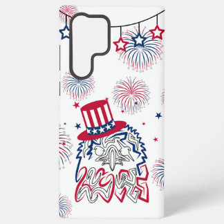 Coque Samsung Galaxy 4 juillet Fête de l'Indépendance Aigle américain