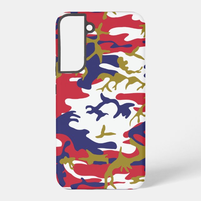 Coque Samsung Galaxy 4th of July, Independence day, Camouflage Gold (Verso)