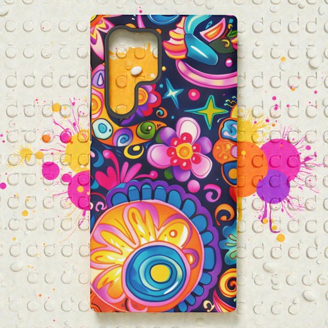Coque Samsung Galaxy 60s 70s Hippy Hippie Psychedelic (Créateur téléchargé)