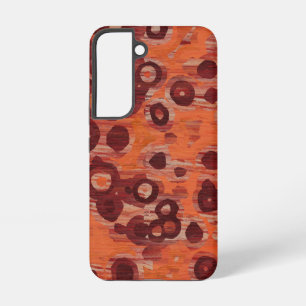 Coque Samsung Galaxy abstrait rouge et orange
