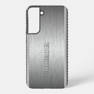 Coque Samsung Galaxy Accent géométrique en aluminium brossé métallisé a