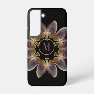 Coque Samsung Galaxy Ailes d'ange abstraites Mandala Fractale Monogramm