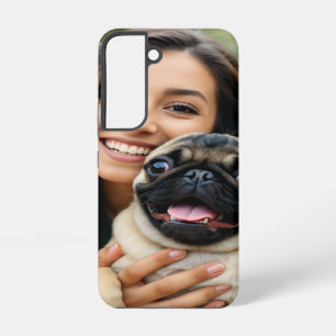 Coque Samsung Galaxy Ajouter une photo de Pug Personnaliser Personnalis