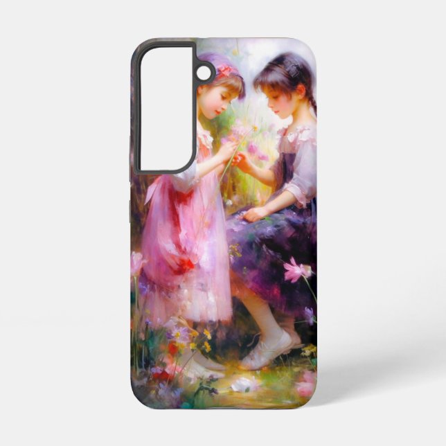 Coque Samsung Galaxy Amis et fleurs (Verso)