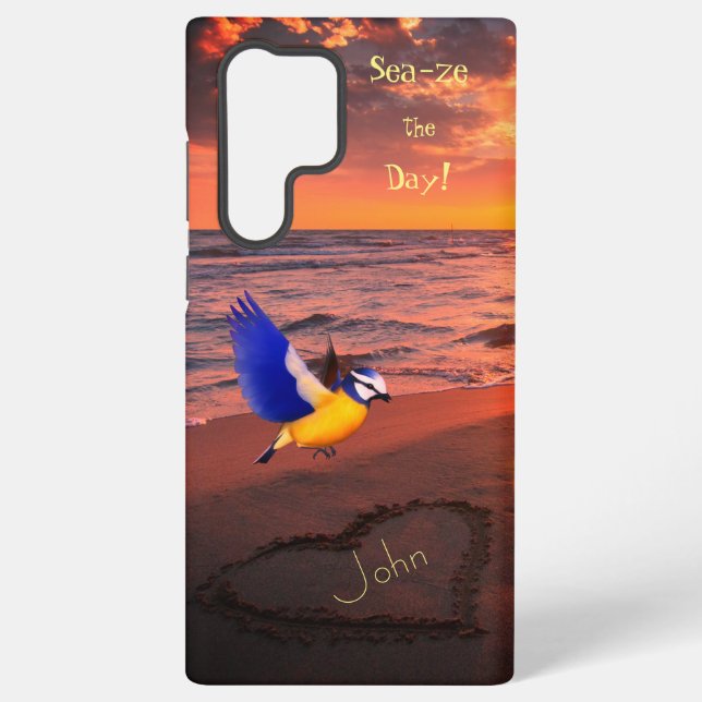 Coque Samsung Galaxy Amour branché marin - Oiseau de mer (Verso)