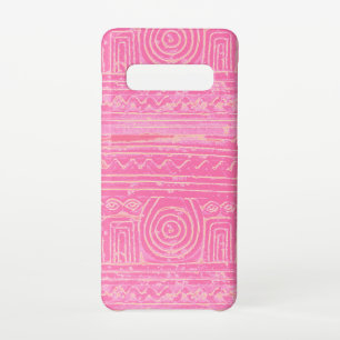 Coque Samsung Galaxy S10 Ancien Motif mésopotamien sumérien rose