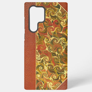 Coque Samsung Galaxy Antique Book Cover, Ornate Swirl Pattern