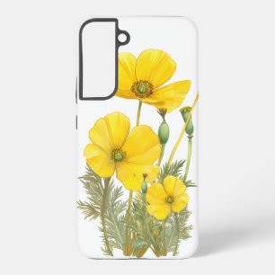 Coque Samsung Galaxy Aquarelle Californie Populaire Fleur Jaune
