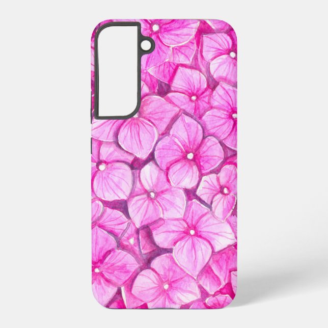 Coque Samsung Galaxy Aquarelle d'Hydrangea (Verso)