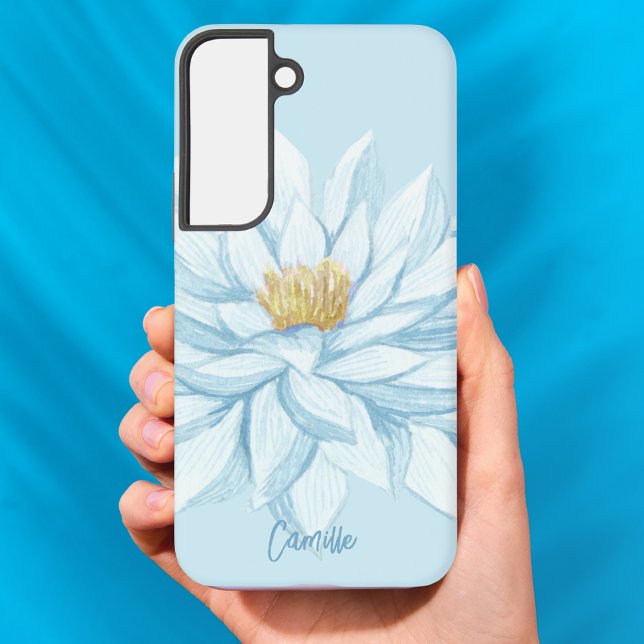 Coque Samsung Galaxy Aquarelle Pastel moderne Floral Girl (Créateur téléchargé)