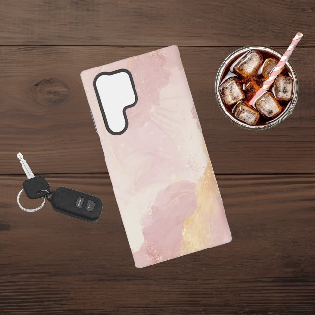 Coque Samsung Galaxy Aquarelle rose Abstraite (Créateur téléchargé)