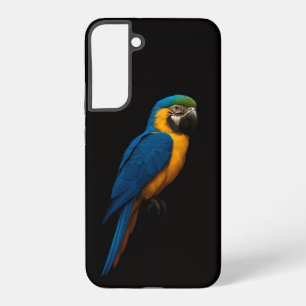 Coque Samsung Galaxy Ara bleu et jaune Macaw Galaxy S22 Plus Noir 4 Lux