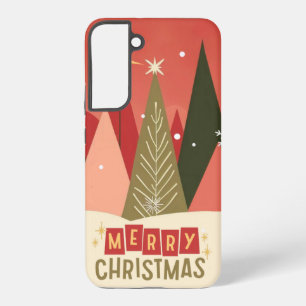 Coque Samsung Galaxy Arbre de Noël rétro/Vintage