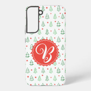 Coque Samsung Galaxy Arbre de Noël rouge et vert