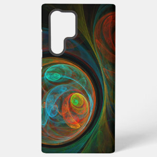 Coque Samsung Galaxy Art abstrait bleu de renaissance