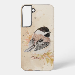 Coque Samsung Galaxy Art de l'oiseau mésange mignon à l'aquarelle