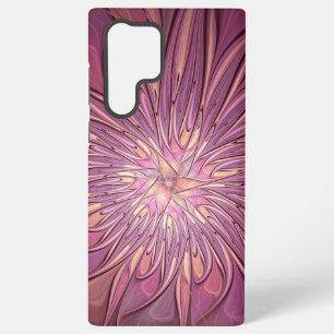 Coque Samsung Galaxy Art floral fractal moderne abstrait couleurs de ba