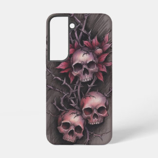 Coque Samsung Galaxy Art floral rouge foncé
