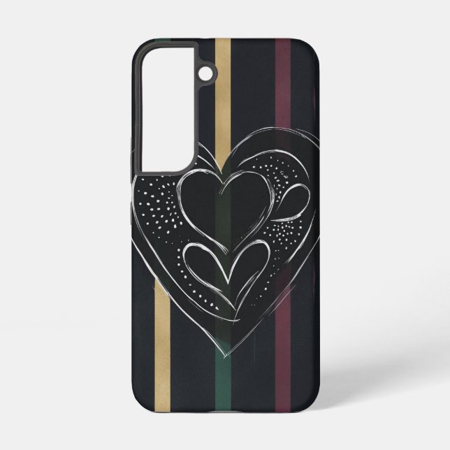Coque Samsung Galaxy Art pop rétro foncé (Verso)