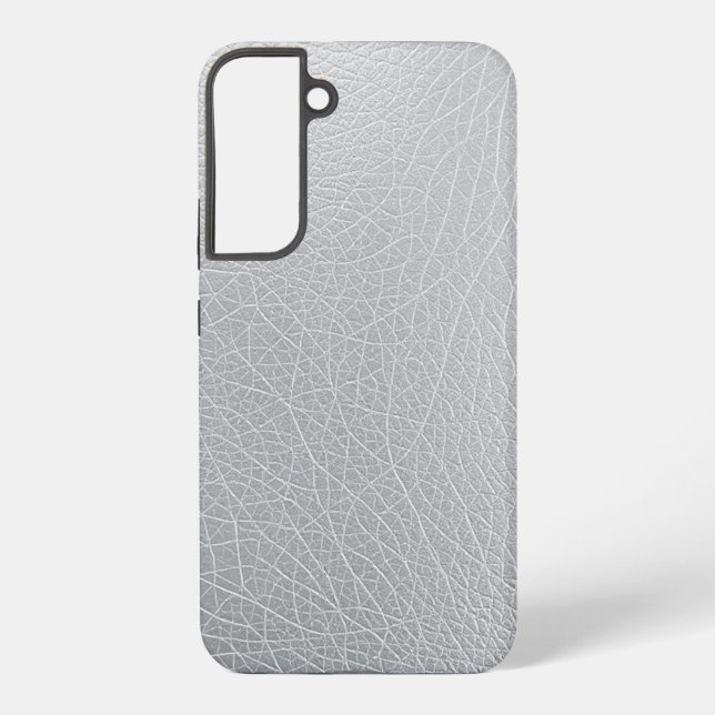 Coque Samsung Galaxy Artwork numérique de texture Rexine argentée (Verso)