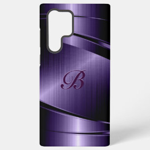 Coque Samsung Galaxy Aspect d'aluminium brossé violet brillant