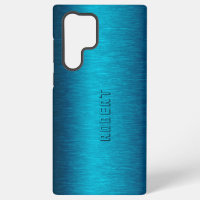 Aspect en aluminium brossé turquoise métallique