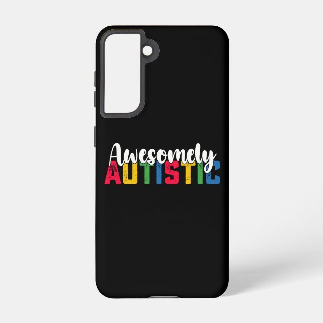 Coque Samsung Galaxy Autisme autistique Awesomely Famille de filles Biy (Verso)