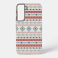 Aztec Blue Red Black Cream Mixte Motifs Motif