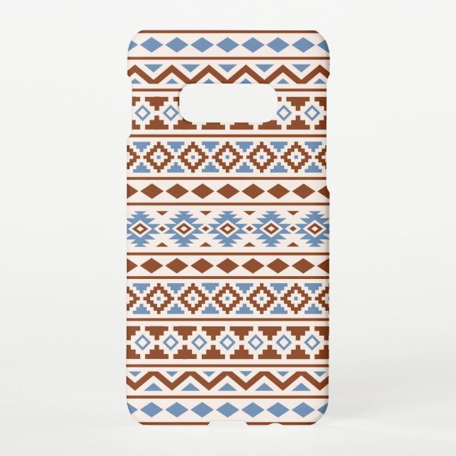 Coque Samsung Galaxy Aztec Essence Motif II Crème bleu rouille (Dos)