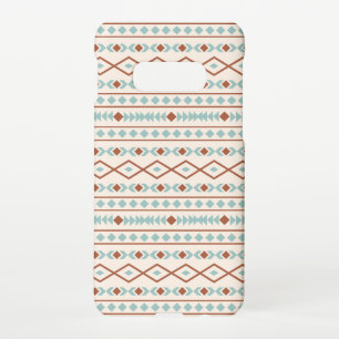 Coque Samsung Galaxy S10E Aztec Formes Motif rouille crème Turquoise