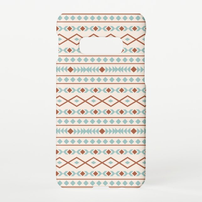 Coque Samsung Galaxy Aztec Formes Motif rouille crème Turquoise (Dos)