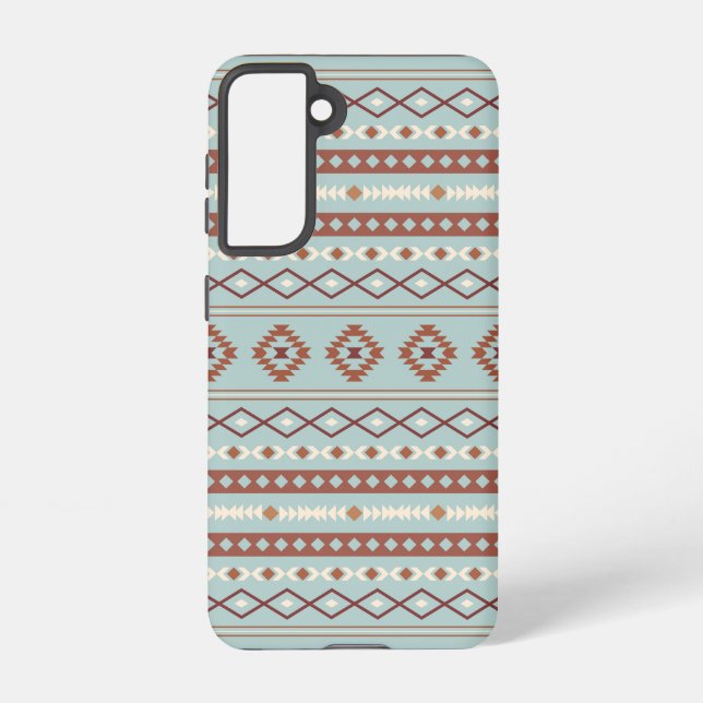 Coque Samsung Galaxy Aztec Mixte Motif Motif Rusts Crème Bleu (Verso)