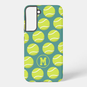 Coque Samsung Galaxy Balles de tennis motif monogrammé pour filles
