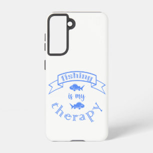 Coque Samsung Galaxy Bannière ruban La pêche est ma thérapie