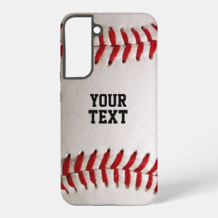 Coque Samsung Galaxy Baseball Softball Couture Texte Personnalisé
