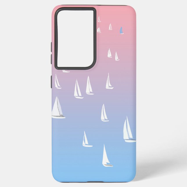 Coque Samsung Galaxy Bateaux à voile sur l'océan (Verso)