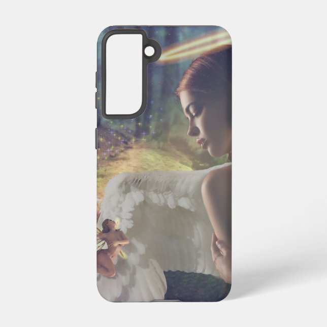Coque Samsung Galaxy Beau ange avec Imaginaire Fairy Art (Verso)