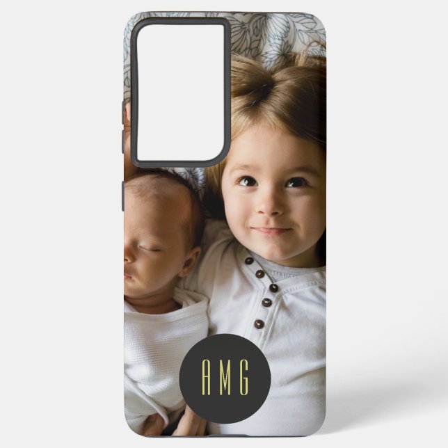 Coque Samsung Galaxy Belle photo et monogramme de famille (Verso)