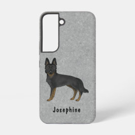 Coque Samsung Galaxy Berger Allemand Bi-Noir Mélange Chien Sur Grey Et 