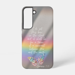 Coque Samsung Galaxy Bible de fille arc-en-ciel photographie florale pa