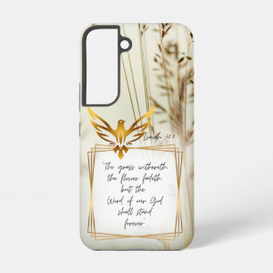 Coque Samsung Galaxy Bible motivationnelle Nature Herbe Colombe symboli