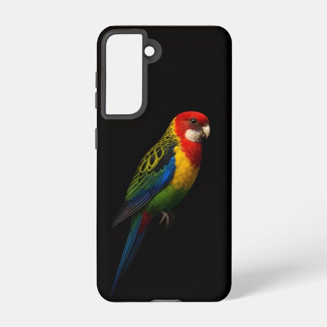 Coque Samsung Galaxy Black 4 Luxe  Galaxy S21 Case, Eastern Rosella (Verso)