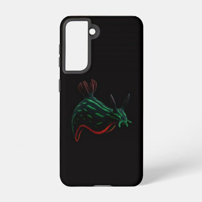 Coque Samsung Galaxy Black 4 Luxe Galaxy S21 Case, Neon Sea Slug (Verso)