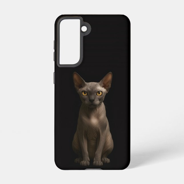 Coque Samsung Galaxy Black 4 Luxe  Galaxy S21 Case, Sphynx Cat (Verso)