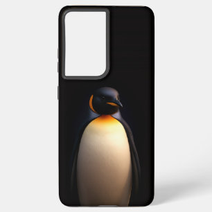 Coque Samsung Galaxy Black 4 Luxe Galaxy S21 Plus, Empereur Penguin