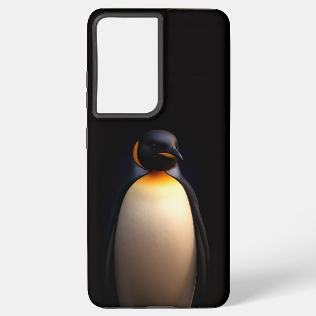 Coque Samsung Galaxy Black 4 Luxe Galaxy S21 Plus, Empereur Penguin (Verso)