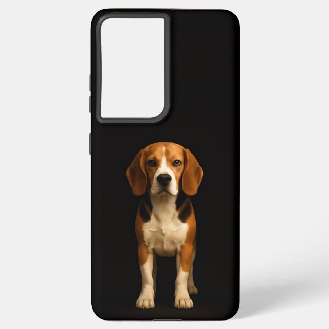 Coque Samsung Galaxy Black 4 Luxe Galaxy S21 Plus, Kind Beagle (Verso)